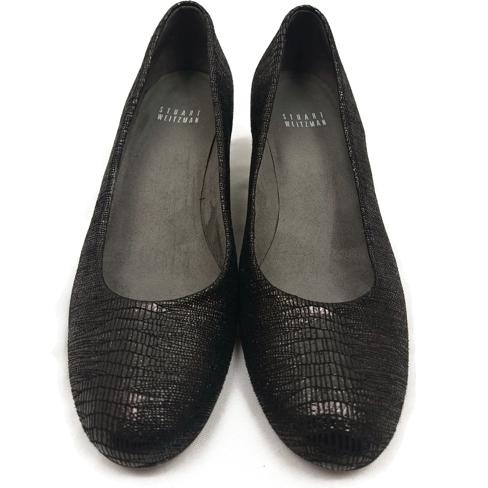 Stuart Weitzman Patent Leather Closed Toe Wedge